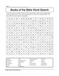 Find A Word Bible Books Puzzle
